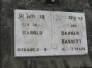 
Harold Darker BASSETT
20 Aug 1976, aged 77
Stone Quarry Cemetery, Jeebropilly, Ipswich
