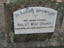 
Violet May GRANT
29 Apr 1956, aged 64
Stone Quarry Cemetery, Jeebropilly, Ipswich
