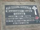 
Margaret Mary GEIGER
14 Apr 1976 aged 70
Stone Quarry Cemetery, Jeebropilly, Ipswich

