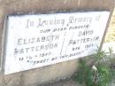 
parents;
Elizabeth PATTERSON,
1856 - 1940;
David PATTERSON,
1856 - 1923;
Swan Creek Anglican cemetery, Warwick Shire
