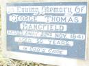 
George Thomas LANGFIELD,
died 22 Nov 1941 aged 50 years;
Swan Creek Anglican cemetery, Warwick Shire
