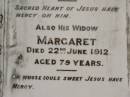 William DOLAN, born Kings County Ireland 1830, died 10 Feb 1904; Margaret, widow, died 22 June 1912 aged 79 years; Catherine HARDY, daughter, died 85 years; Tallebudgera Catholic cemetery, City of Gold Coast 