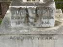 John CRIMP, died Palm Beach 19 Feb 1930 aged 70 years; Tallebudgera Catholic cemetery, City of Gold Coast 