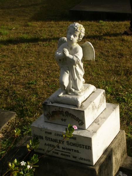 John Stanley SCHUSTER,  | aged 4 months;  | Tallebudgera Presbyterian cemetery, City of Gold Coast  | 