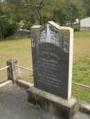 
Samuel CRAIG,
died 28 Sept 1931 aged 75 years;
Minnie Elizabeth,
wife,
died 27 June 1943 aged 77 years 6 months;
Tallebudgera Presbyterian cemetery, City of Gold Coast
