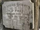 
A.J. PAGE,
died 1 Dec 1932 aged 72 years;
Tallebudgera Presbyterian cemetery, City of Gold Coast
