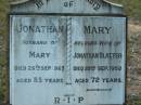 
Mary (wife of Jonathon) SLATTER
23 Sep 1952
aged 72

Jonathon SLATTER
25 Sep 1967
aged 85

Tamborine Catholic Cemetery, Beaudesert

