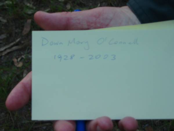 Dawn Mary O'Connell  | B: 1928  | D: 2003  |   | Tamborine Catholic Cemetery, Beaudesert  |   | 
