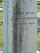 
George DOYLE
b: Brookfield 28 Apr 1869

Albert Christian DAHLKE
b: Pimpama 10 December 1875

murdered at Lethbridges Pocket (Warrego River) Easter Day 1902
(interred 13 January 1904)

a href=LethbridgesPocket.htmlLethbridges Pocketa
Tamrookum All Saints church cemetery, Beaudesert 
