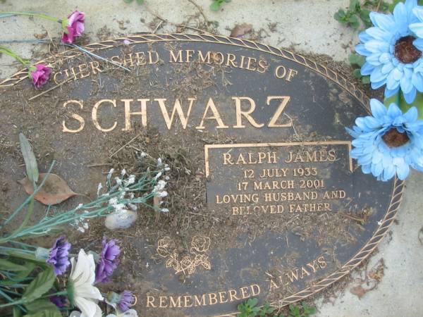 Ralph James SCHWARZ  | b: 12 Jul 1933, d: 17 Mar 2001  | Tamrookum All Saints church cemetery, Beaudesert  | 