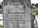 
Gottleib PAKLEPPA,
born 22 Nov 1843 died 7 Aug 1915;
Tarampa Apostolic cemetery, Esk Shire
