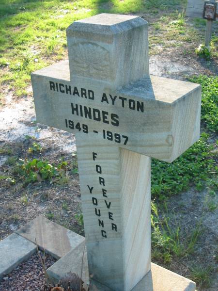 Richard Ayton HINDES,  | 1949 - 1997;  | Tea Gardens cemetery, Great Lakes, New South Wales  | 