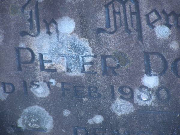 Peter DONNELLY,  | died 1 Feb 1980 aged 49 years;  | Tea Gardens cemetery, Great Lakes, New South Wales  | 