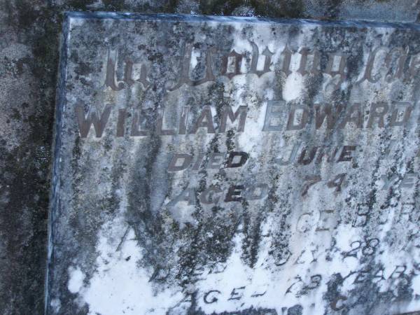 William Edward BURROWS,  | died 2 June 1957 aged 74 years;  | Amy? Alice BURROWS,  | died 28 July 1961 aged 73 years;  | Tea Gardens cemetery, Great Lakes, New South Wales  | 