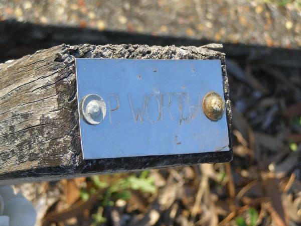 P. WORTH;  | Tea Gardens cemetery, Great Lakes, New South Wales  | 