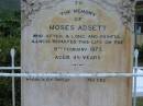 
Moses ADSETT
8 Feb 1873
aged 45

The Gap Uniting Church, Brisbane
