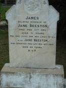 
James
husband of Jane BEESTON
13 Feb 1905
aged 71

Jane BEESTON
10 Dec 1926
aged 89

The Gap Uniting Church, Brisbane

