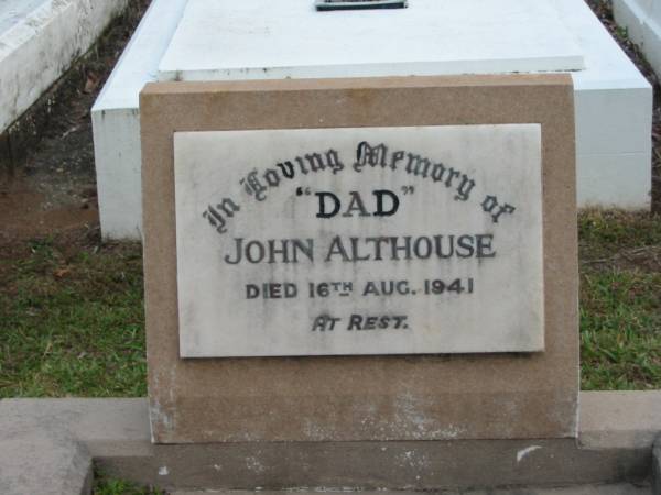John ALTHOUSE  | 16 Aug 1941  |   | The Gap Uniting Church, Brisbane  | 
