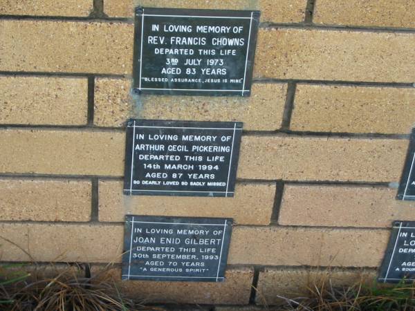 Arthur Cecil PICKERING  | 14 Mar 1994  | aged 87  |   | The Gap Uniting Church, Brisbane  | 