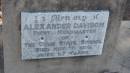 Alexander DAVISON
d: 7 Nov 1916 aged 67
first headmaster of The Gums State School
The Gums Cemetery