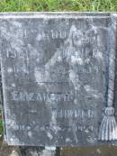 
Isaiah TURNER,
died 1 Dec 1933;
Elizabeth TURNER,
died 28 Oct 1959;
Edgar TURNER,
died 8 Jan 1891;
Ethel TURNER,
died 26 Feb 1968;
Minnie HANSEN,
wife,
died 30-6-1970 aged 86 years;
Alfred Jens (Squire) HANSEN,
husband,
died 27-10-1984 aged 85 years;
Tiaro cemetery, Fraser Coast Region
