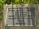 Fanny WALDOCK, died 12 Oct 1874 aged 38 years; William Marriott WALDOCK, born 6-11-1830, died 21-8-1894 horse & dray accident; WALDOCK reunion 20-8-1994; Tiaro cemetery, Fraser Coast Region 