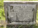 
Frances L. MCKEWEN,
died 20 May 1934,
mother;
John & George,
brothers;
Tiaro cemetery, Fraser Coast Region
