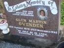 Glen Martin OVENDEN, son brother grandson, 19 Aug 1972 - 25 Nov 1992; Tiaro cemetery, Fraser Coast Region 