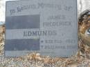 James Frederick EDMUNDS, 5 Feb 1927 - 25 April 1992; Tiaro cemetery, Fraser Coast Region 