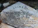 
Mathilde LARSEN,
born 24 Dec 1878,
died 12 Nov 1884;
Tiaro cemetery, Fraser Coast Region
