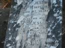 
A.P. JESSEN,
died 11 Sept 1931 aged 87 years;
M.D. JESSEN,
wife,
died 10 Jan 1934 aged 85 years;
Tiaro cemetery, Fraser Coast Region
