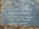 Karen Marie GILCHRIST, died 14 June 1942 aged 65 years; Tiaro cemetery, Fraser Coast Region 