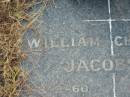 William JACOBSEN, died 22-3-60 aged 62 years; Charlotte JACOBSEN, died 7-5-87 aged 80 years; Tiaro cemetery, Fraser Coast Region 