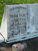 Thomas Volney SMITH, died 18 Dec 1956 aged 60 years; Tiaro cemetery, Fraser Coast Region 