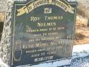 Roy Thomas NELMES, died 11-12-1975 aged 76 years; Elsie Mabel NELMES, wife, died 27-12-1978 aged 77 years; Tiaro cemetery, Fraser Coast Region 