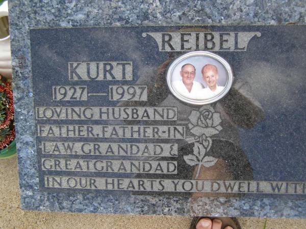 Kurt REIBEL,  | 1927 - 1997,  | husband father father-in-law grandad great-grandad;  | Tiaro cemetery, Fraser Coast Region  | 