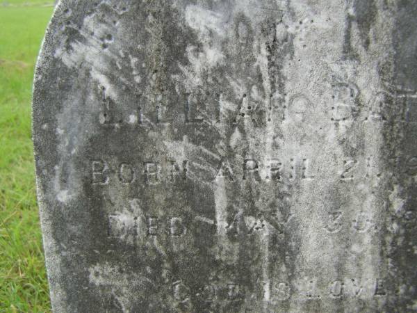 Lillian BATES,  | born 21 Apr 1909,  | died 30 May 1911;  | Tiaro cemetery, Fraser Coast Region  | 
