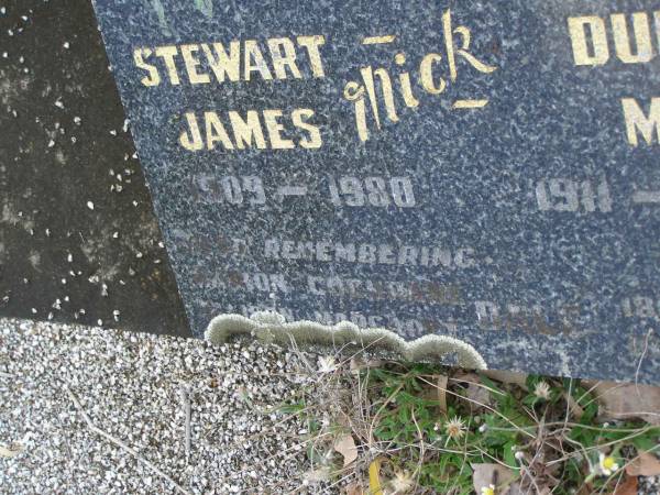 Stewart James (Mick) DALE,  | 1909 - 1988;  | Dulcie May DALE,  | 1911 - 1958;  | Marion Cochrane DALE.  | 1868 - 1958;  | ?? Morgan DALE,  | 1894 - 1969?;  | Tiaro cemetery, Fraser Coast Region  | 