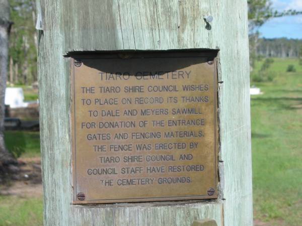 Dale & Meyers sawmill;  | Tiaro cemetery, Fraser Coast Region  | 