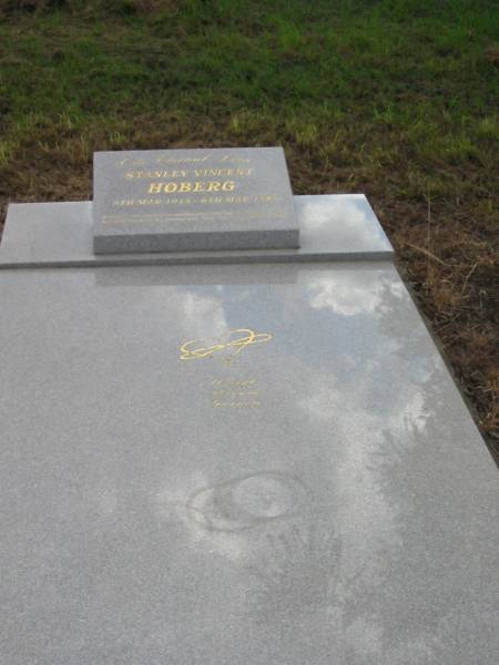 Stanley Vincent HOBERG,  | 5 Mar 1915 - 6 Mar 1985,  | remembered by Merryl, Morgan & Gwenda;  | Tiaro cemetery, Fraser Coast Region  | 