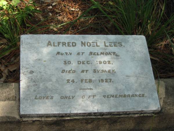 Alfred Noel LEES 30 Dec 1902 - 24 Feb 1927,  | Tingalpa Christ Church (Anglican) cemetery, Brisbane  | 