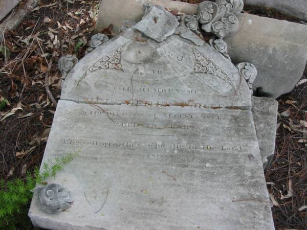 Christopher PORTER?? died ?? Aug 1874? aged 73 years,  |   | Tingalpa Christ Church (Anglican) cemetery, Brisbane  |   | 