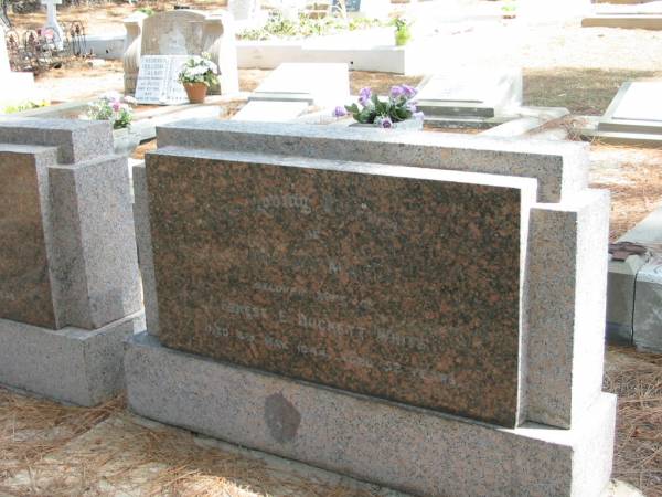 Helena Maud wife of  | Ernest Edward DUCKETT WHITE  | died 6 May 1944 aged 52 years,  |   | Tingalpa Christ Church (Anglican) cemetery, Brisbane  |   | 