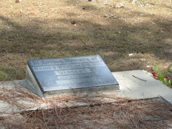 Harold William Gordon STANLEY died 4 Nov 65? aged 55 years,  | Tingalpa Christ Church (Anglican) cemetery, Brisbane  |   | 