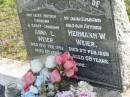 
Anna L WEIER
19 Feb 1992 aged 89
Hermann W WEIER
5 Feb 1959 aged 59
Toogoolawah Cemetery, Esk shire
