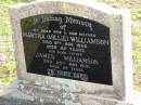 
Martha (Millie) WILLIAMSON
9 Nov 1966 aged 82
James WILLIAMSON
25 May 1970 aged 89
Toogoolawah Cemetery, Esk shire
