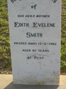 
Edith Evelene SMITH
17 Feb 1982 aged 85
Toogoolawah Cemetery, Esk shire
