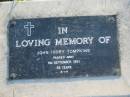 
John Ivory TOMPKINS
9 Sep 1951 aged 56
Toogoolawah Cemetery, Esk shire
