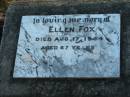 
Ellen FOX
17 Aug 1944 aged 67
Toogoolawah Cemetery, Esk shire
