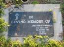 
James Robert SOMERVILLE,
died 16 Nov 1999 aged 76 years;
Toogoolawah Cemetery, Esk shire
